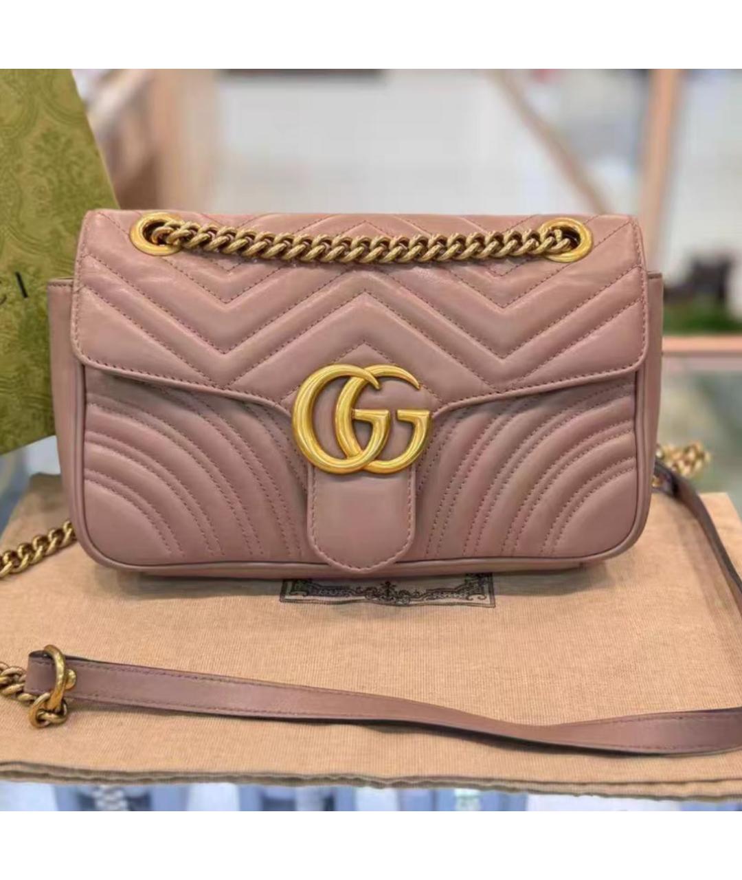 GUCCI Коричневая кожаная сумка через плечо, фото 2