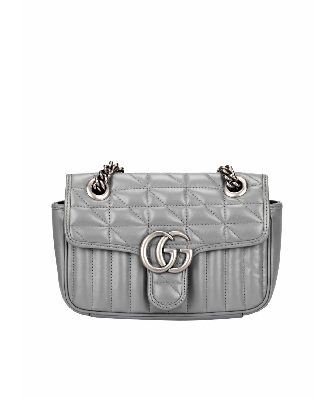 GUCCI Серая кожаная сумка через плечо, фото 1