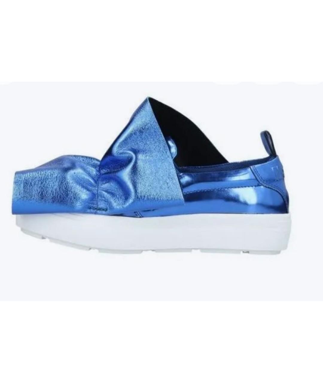 MSGM Синие кожаные слипоны, фото 8