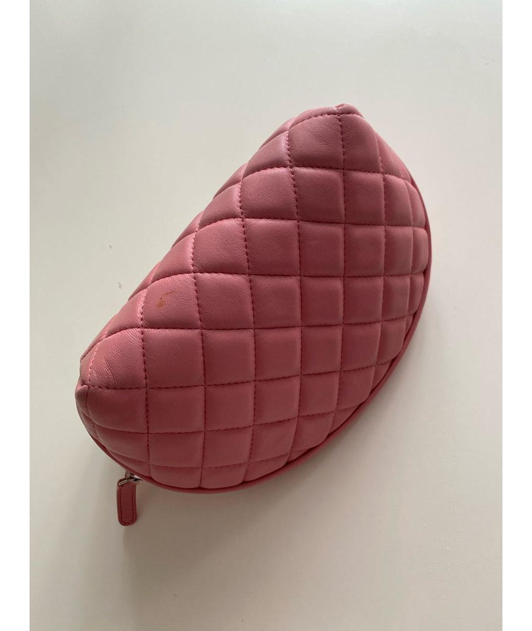 CHANEL Розовая кожаная косметичка, фото 5