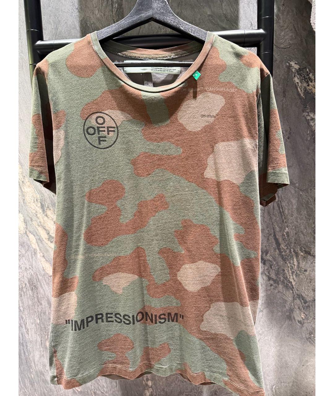 OFF-WHITE Хлопковая футболка, фото 5
