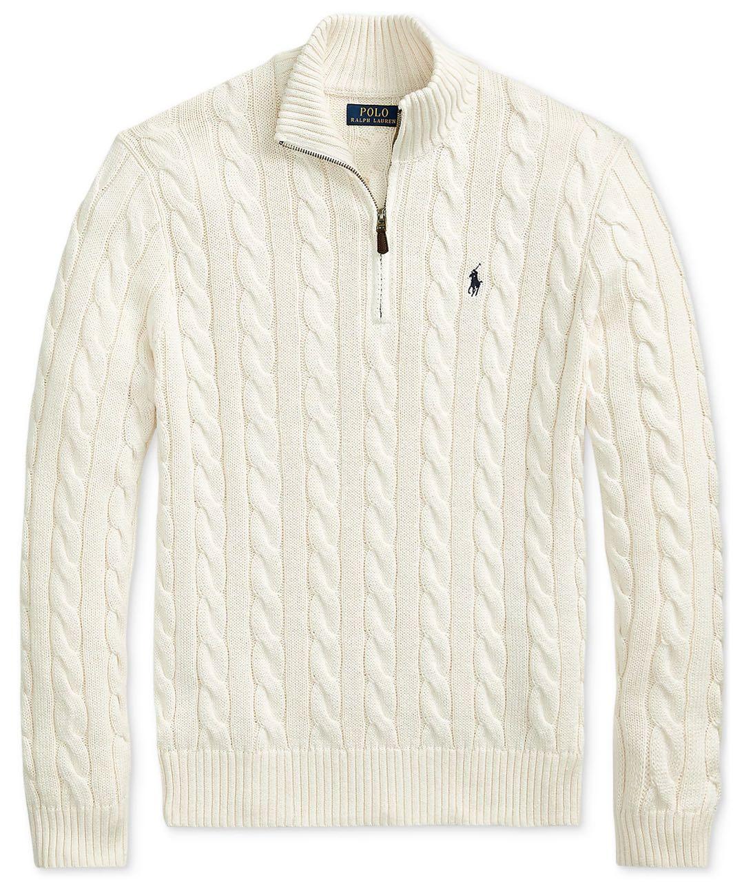 POLO RALPH LAUREN Белый хлопковый джемпер / свитер, фото 1