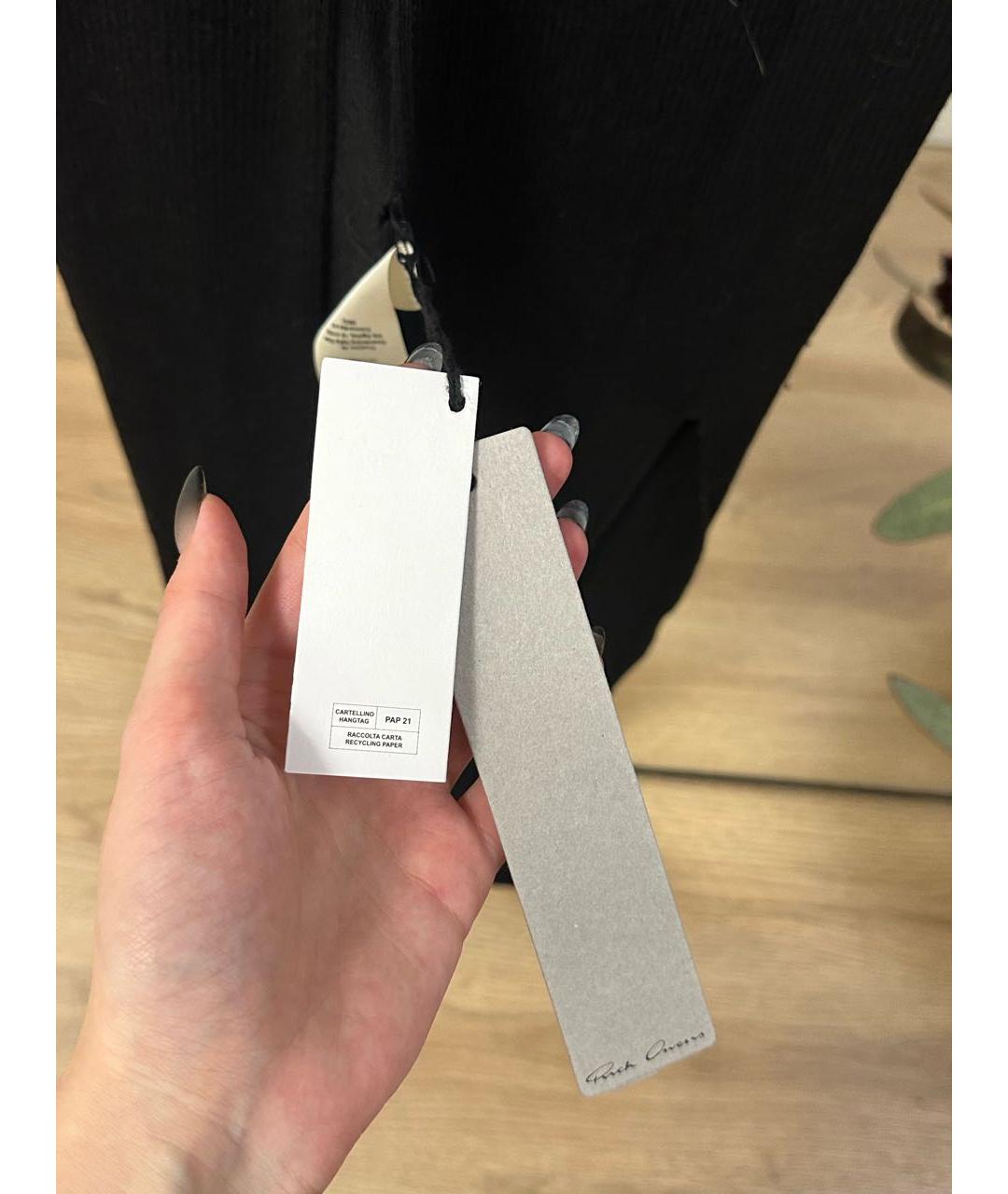 RICK OWENS Черное шерстяное повседневное платье, фото 4
