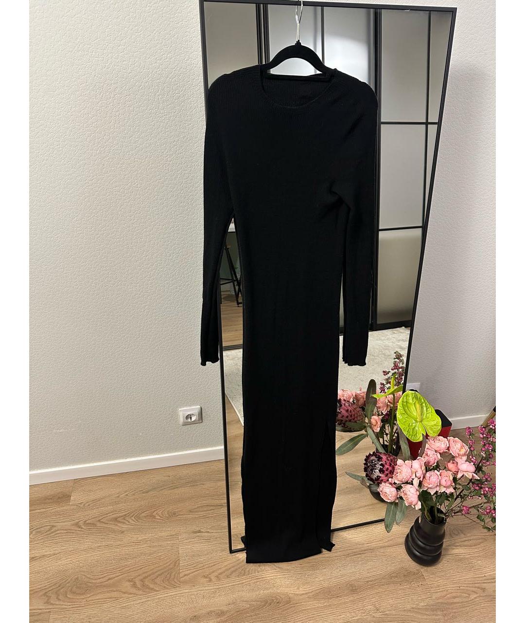RICK OWENS Черное шерстяное повседневное платье, фото 5