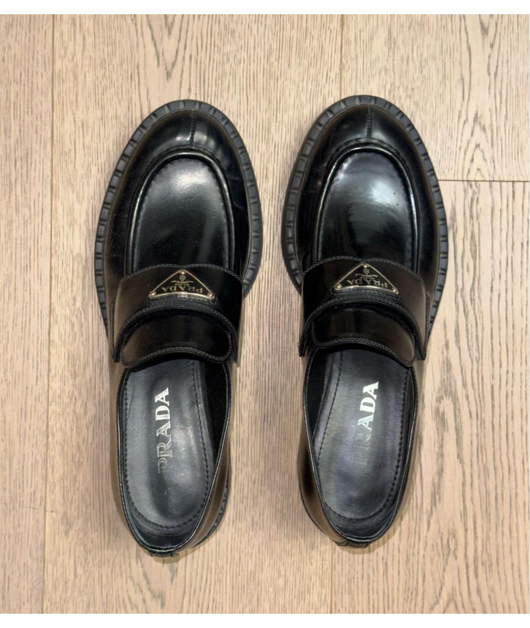 PRADA Черные кожаные лоферы, фото 3