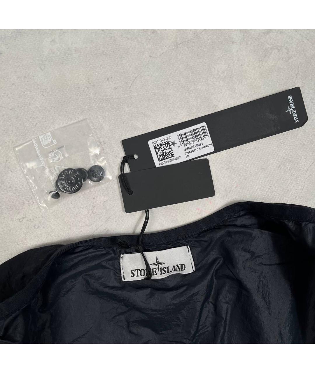 STONE ISLAND Черный полиамидовый жилет, фото 6