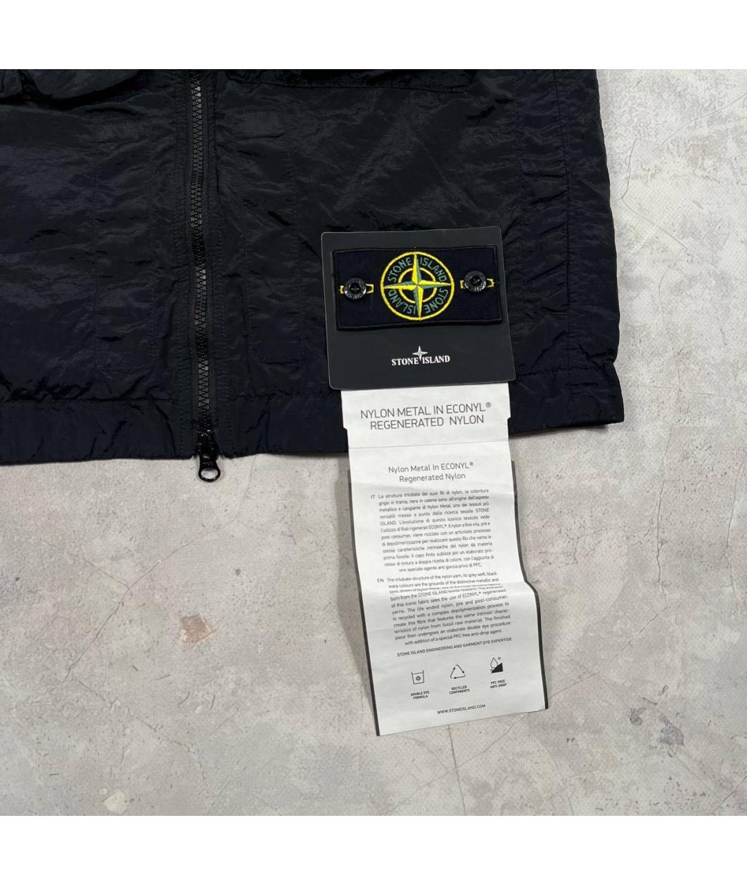STONE ISLAND Черный полиамидовый жилет, фото 4