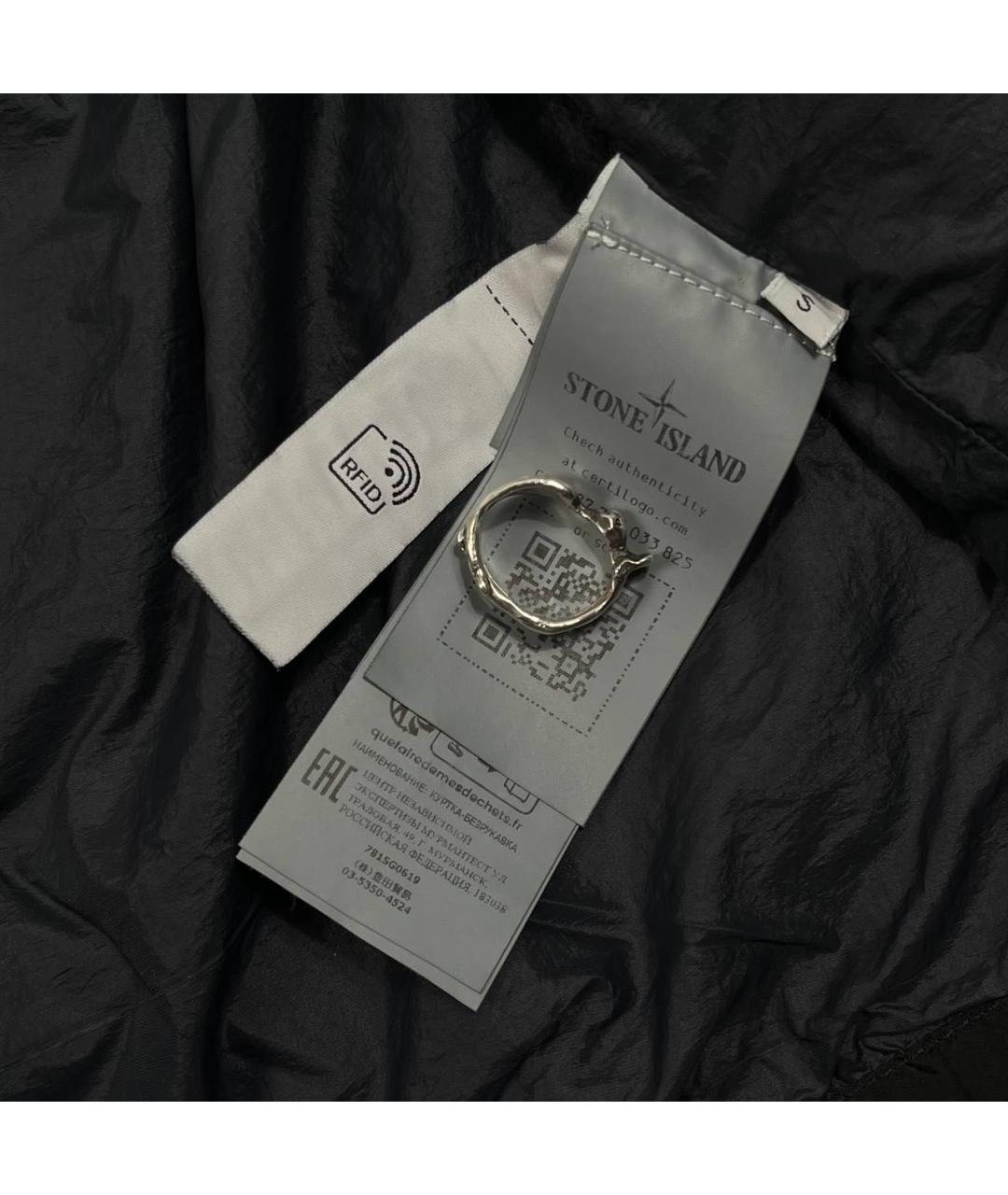 STONE ISLAND Черный полиамидовый жилет, фото 7