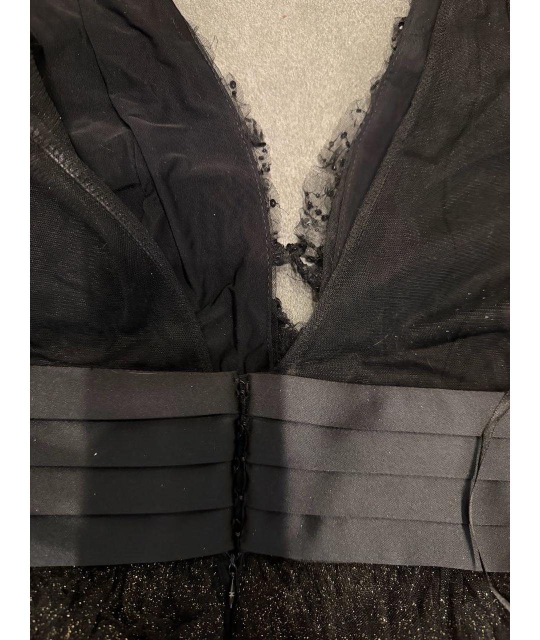 ELISABETTA FRANCHI Черное полиамидовое вечернее платье, фото 4