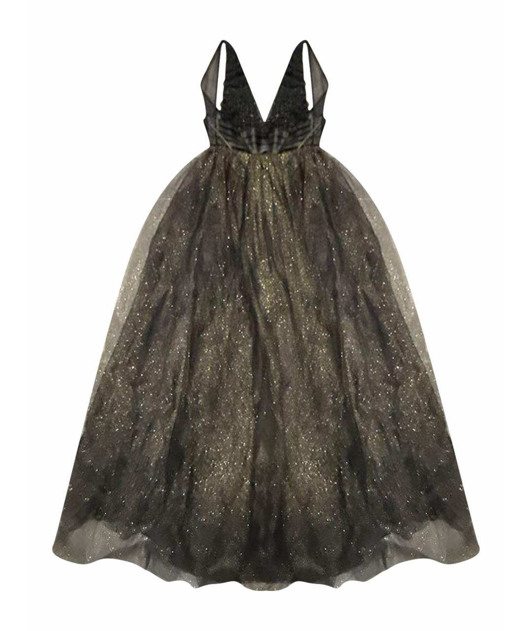 ELISABETTA FRANCHI Черное полиамидовое вечернее платье, фото 1