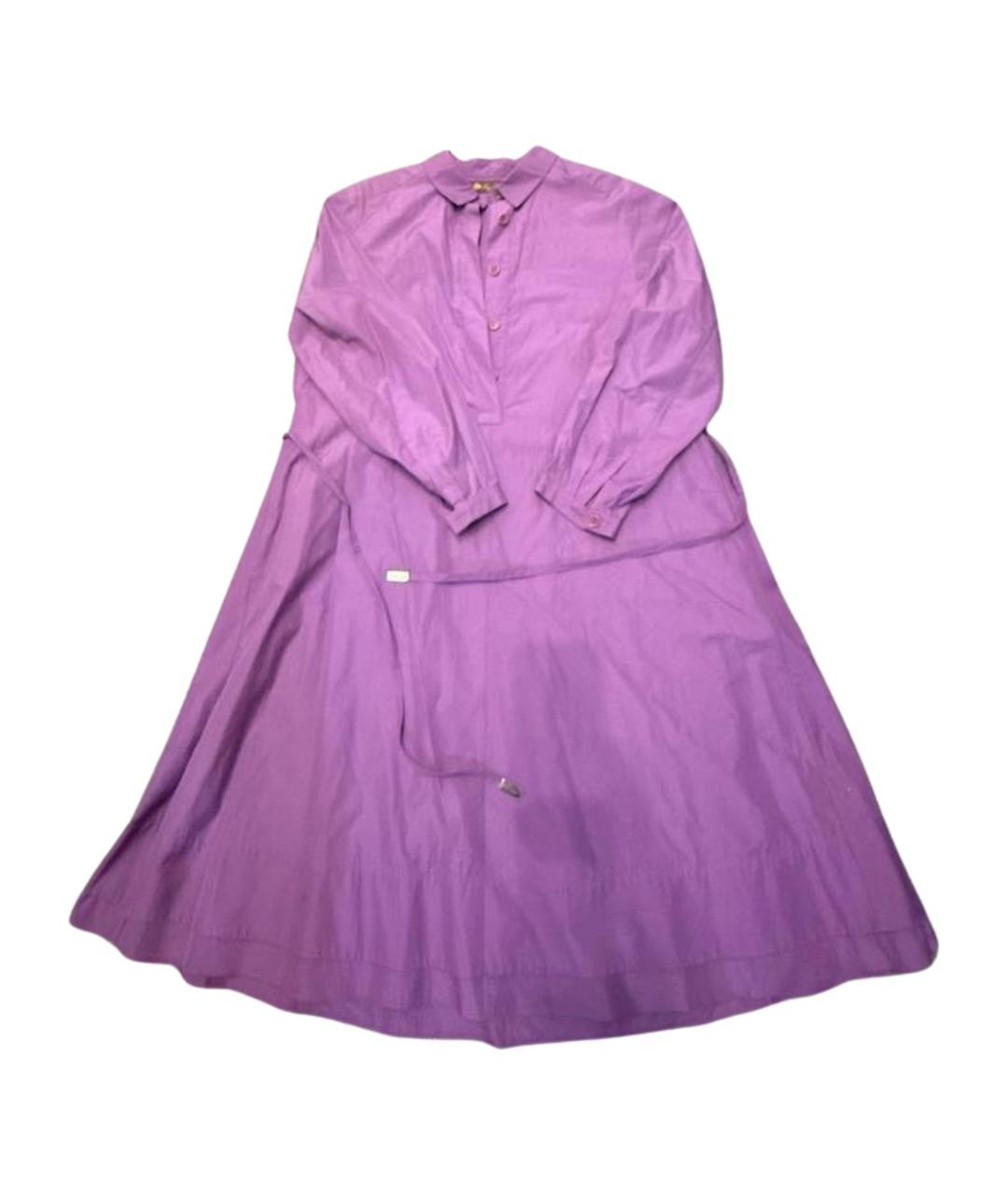 LORO PIANA Фиолетовое хлопковое повседневное платье, фото 1