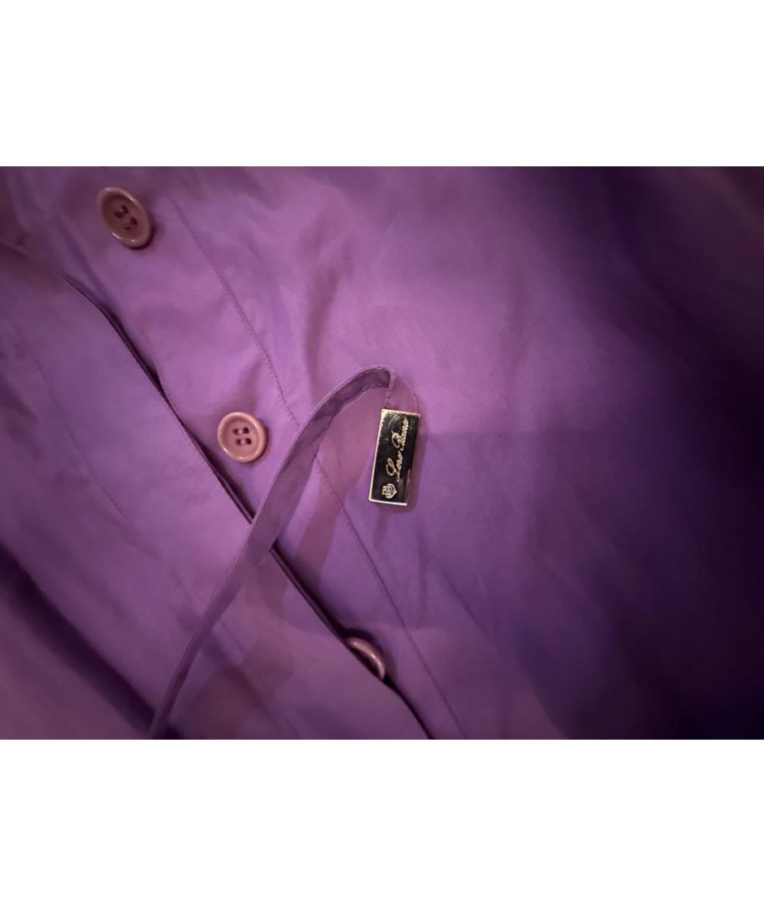 LORO PIANA Фиолетовое хлопковое повседневное платье, фото 4