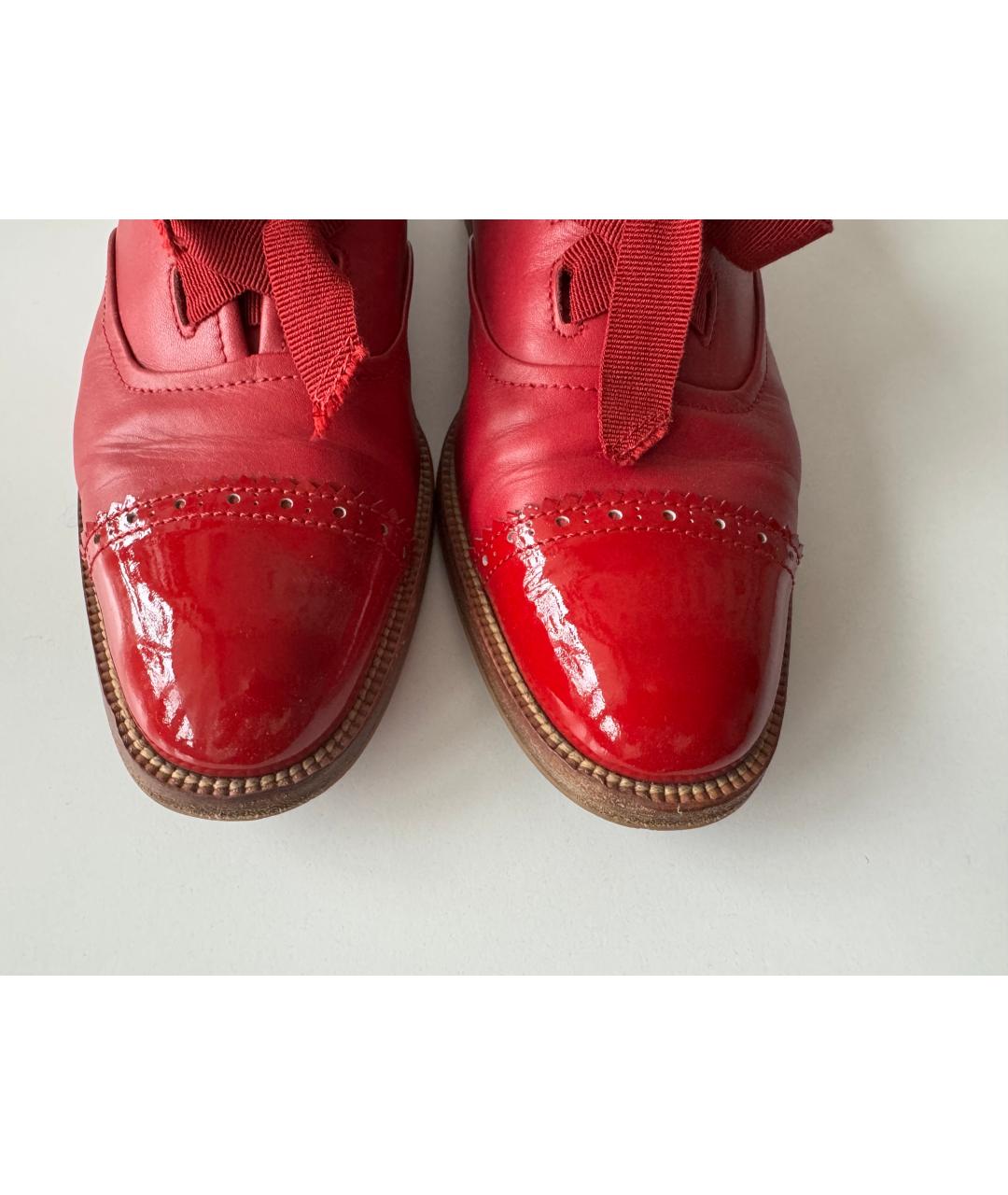 MANOLO BLAHNIK Красные кожаные туфли, фото 6