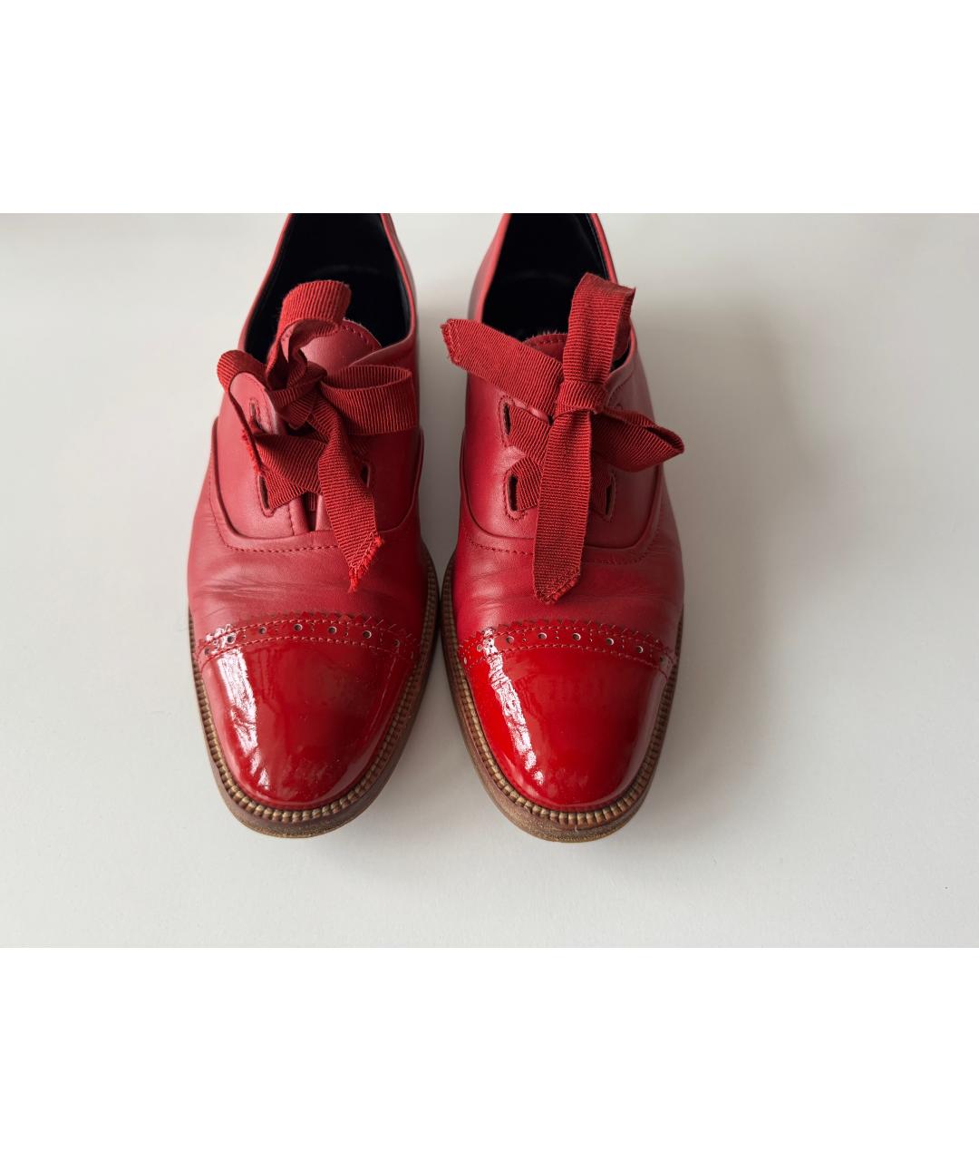 MANOLO BLAHNIK Красные кожаные туфли, фото 9