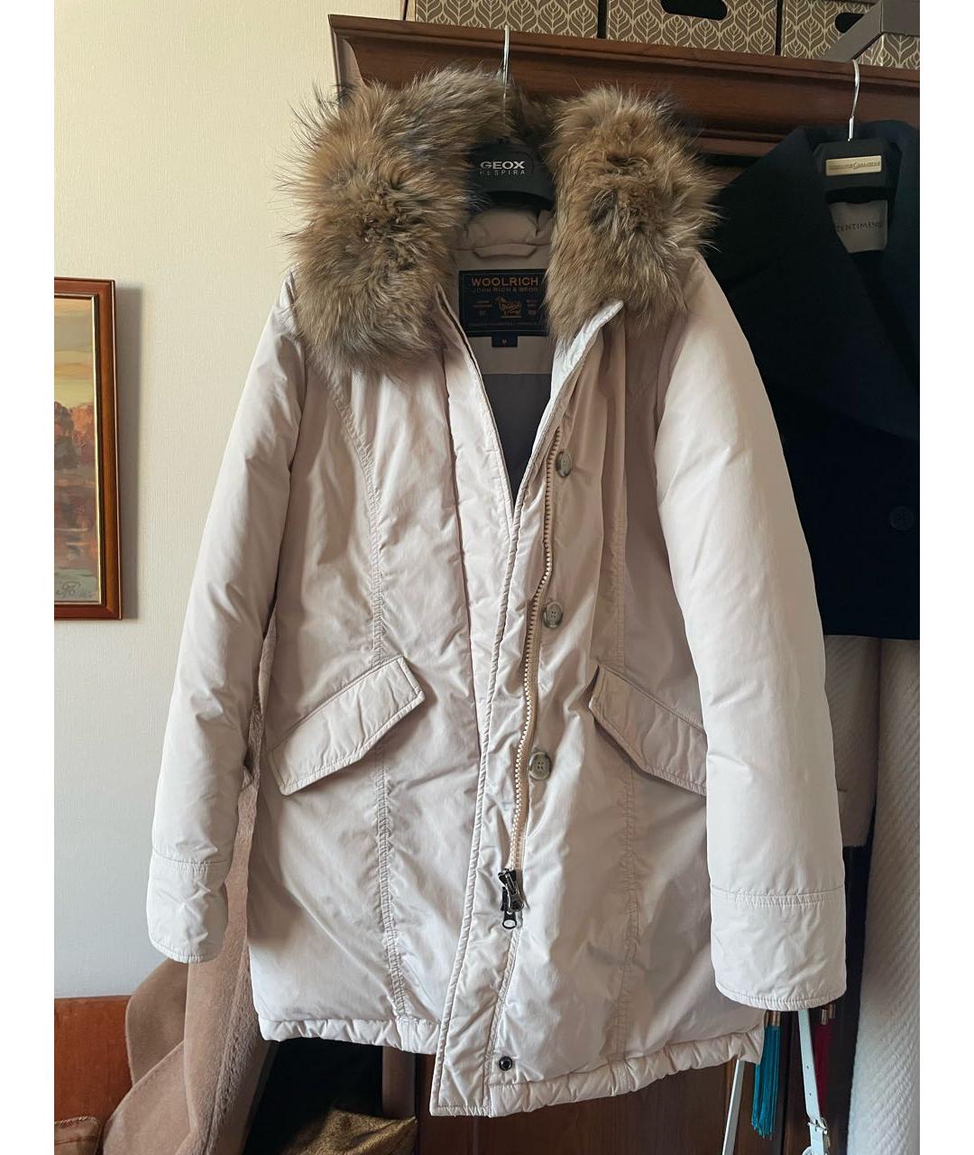 WOOLRICH Бежевая полиамидовая куртка, фото 3