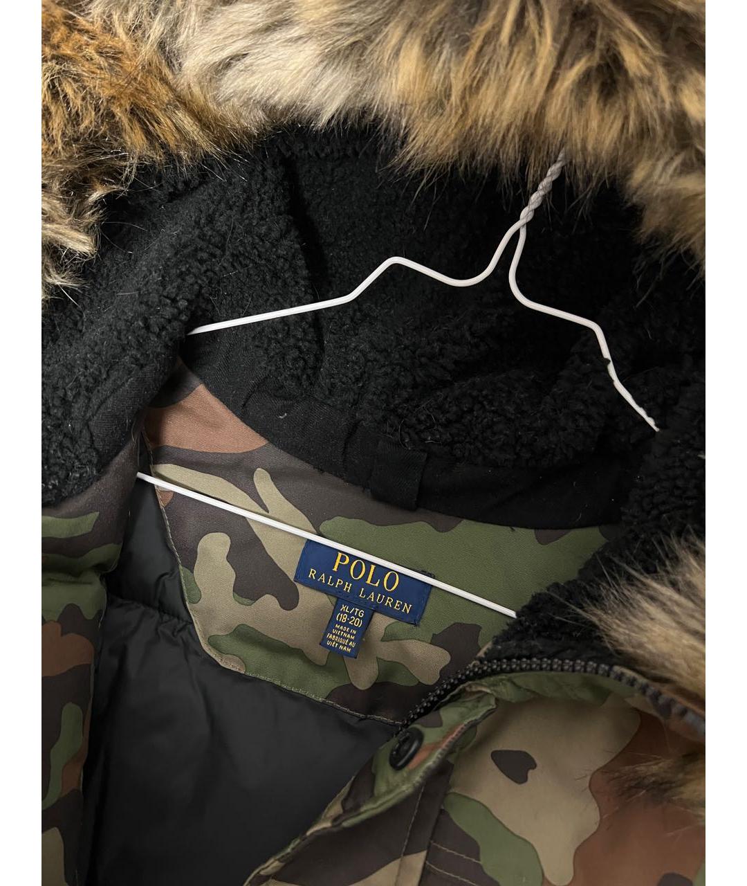 POLO RALPH LAUREN Хаки полиэстеровый пуховик, фото 3