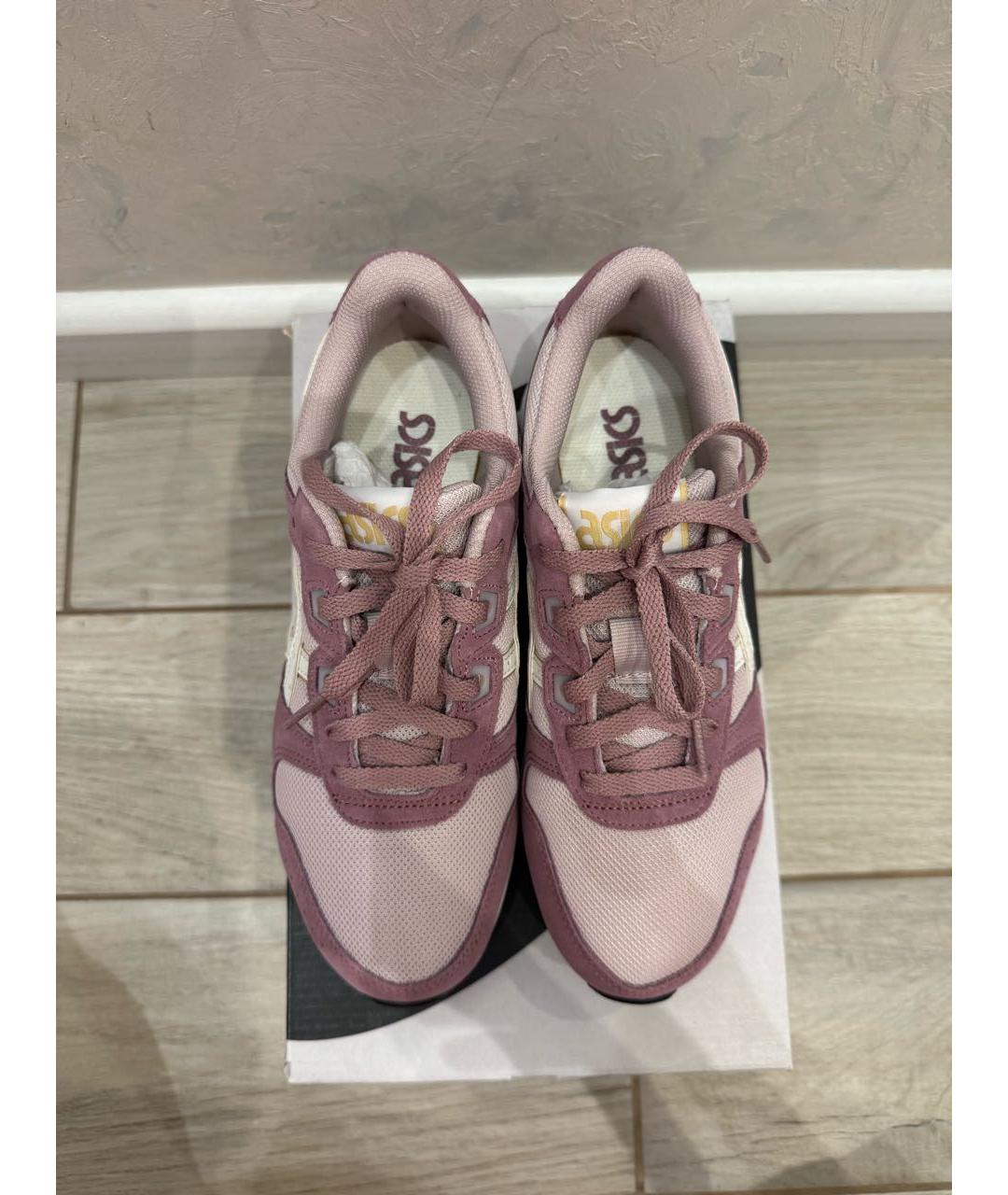 ASICS Фиолетовые замшевые кроссовки, фото 3