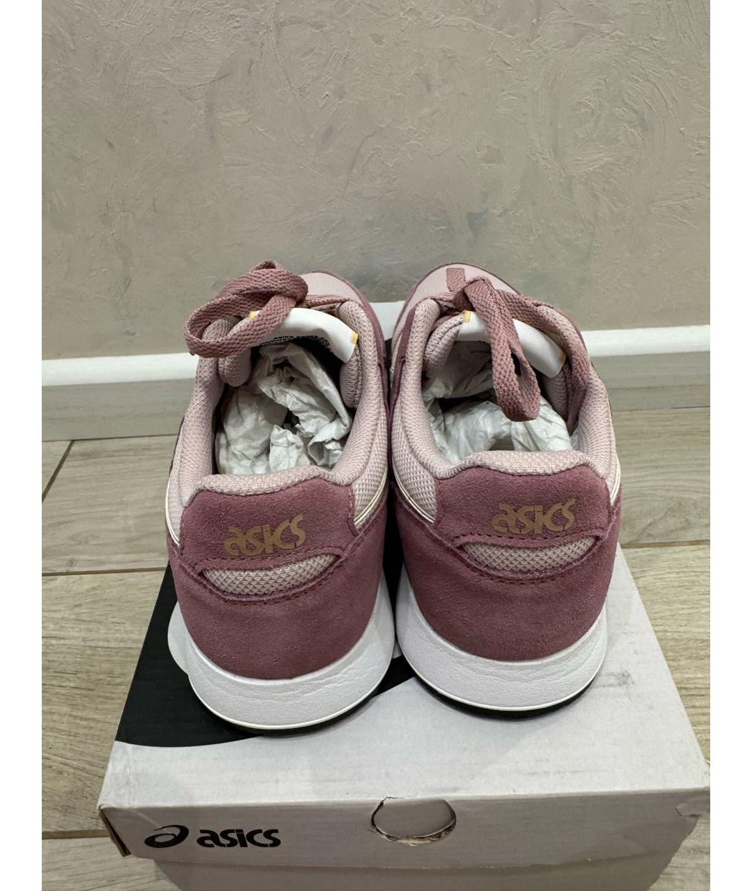 ASICS Фиолетовые замшевые кроссовки, фото 4
