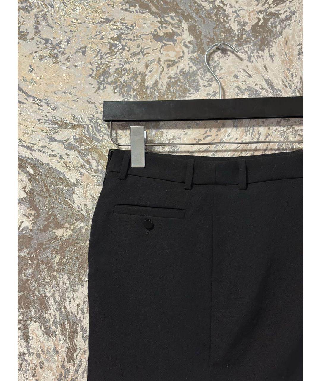 SAINT LAURENT Черная шерстяная юбка мини, фото 4