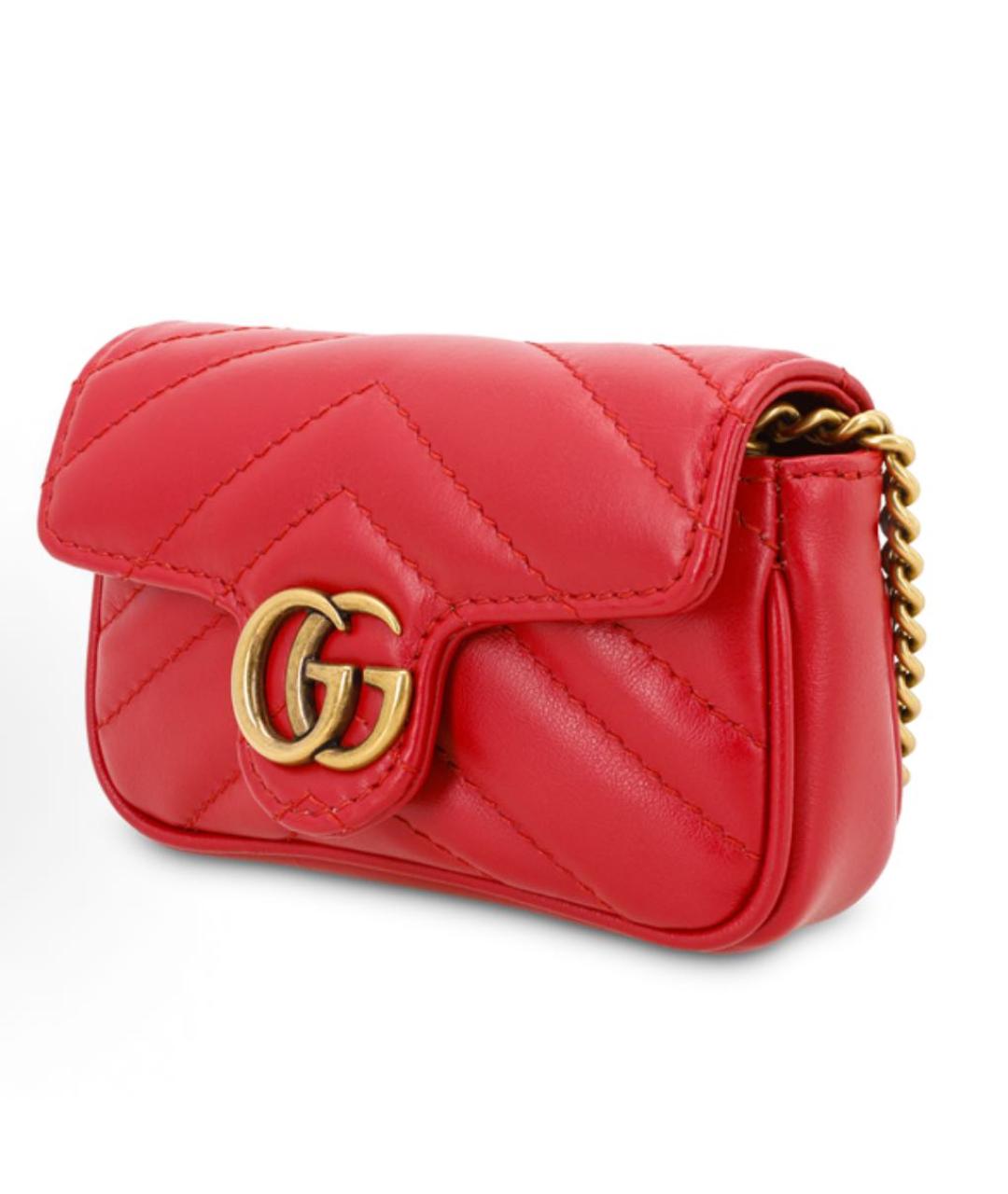 GUCCI Красная кожаная сумка через плечо, фото 2