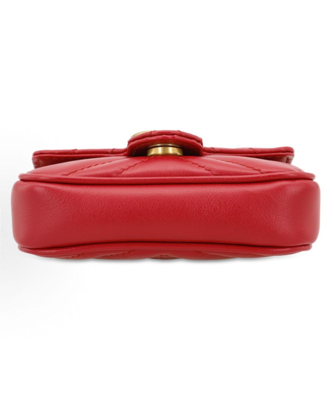 GUCCI Красная кожаная сумка через плечо, фото 4