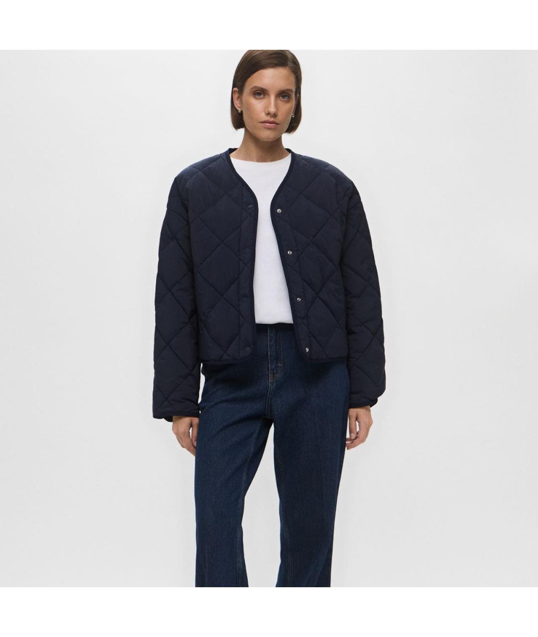 CALVIN KLEIN Темно-синяя полиамидовая куртка, фото 6
