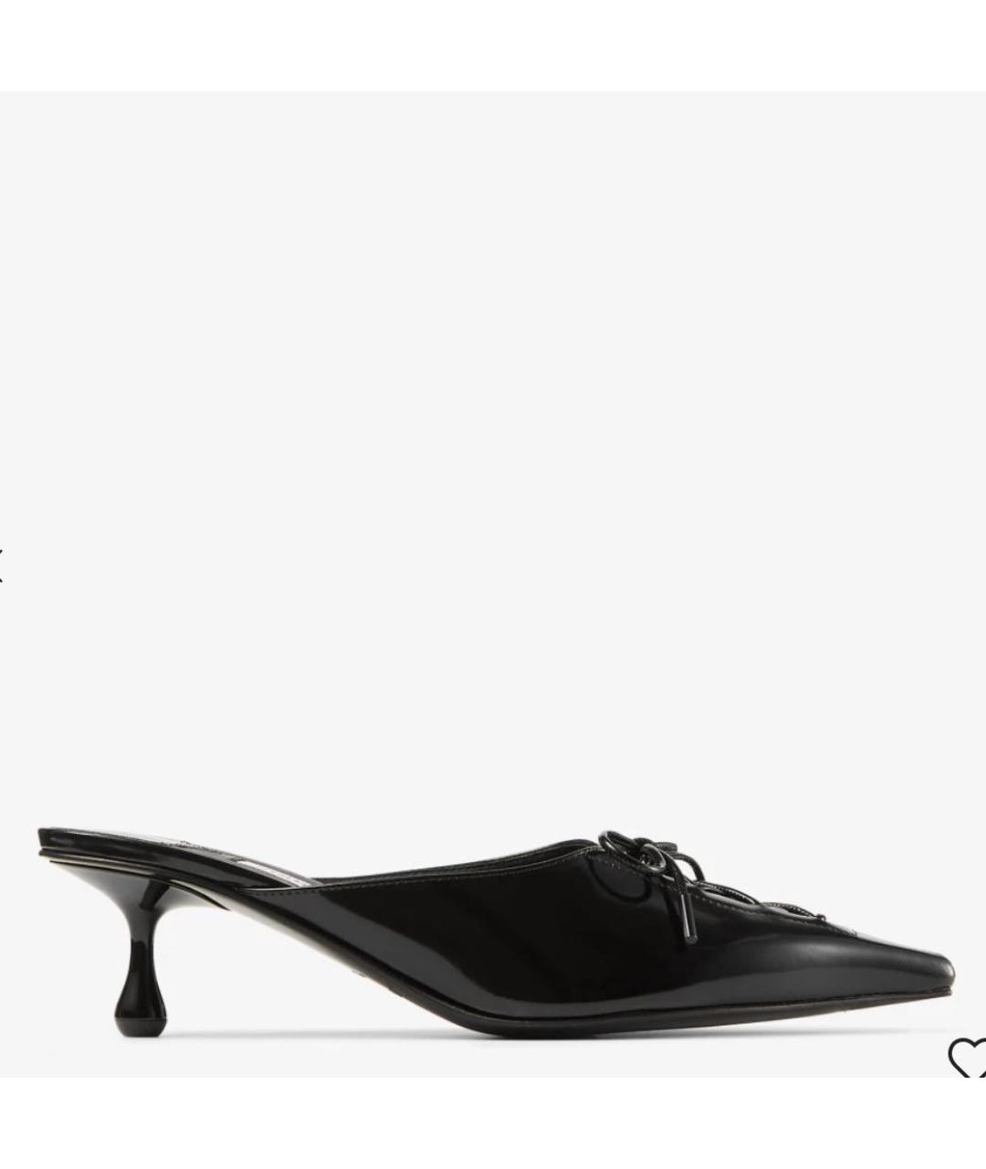 JIMMY CHOO Черные кожаные мюли, фото 1