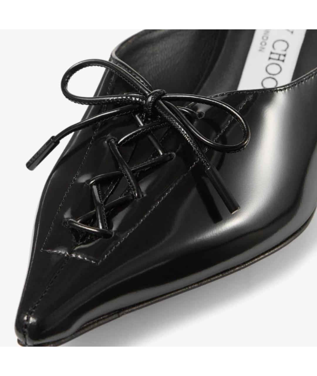 JIMMY CHOO Черные кожаные мюли, фото 4