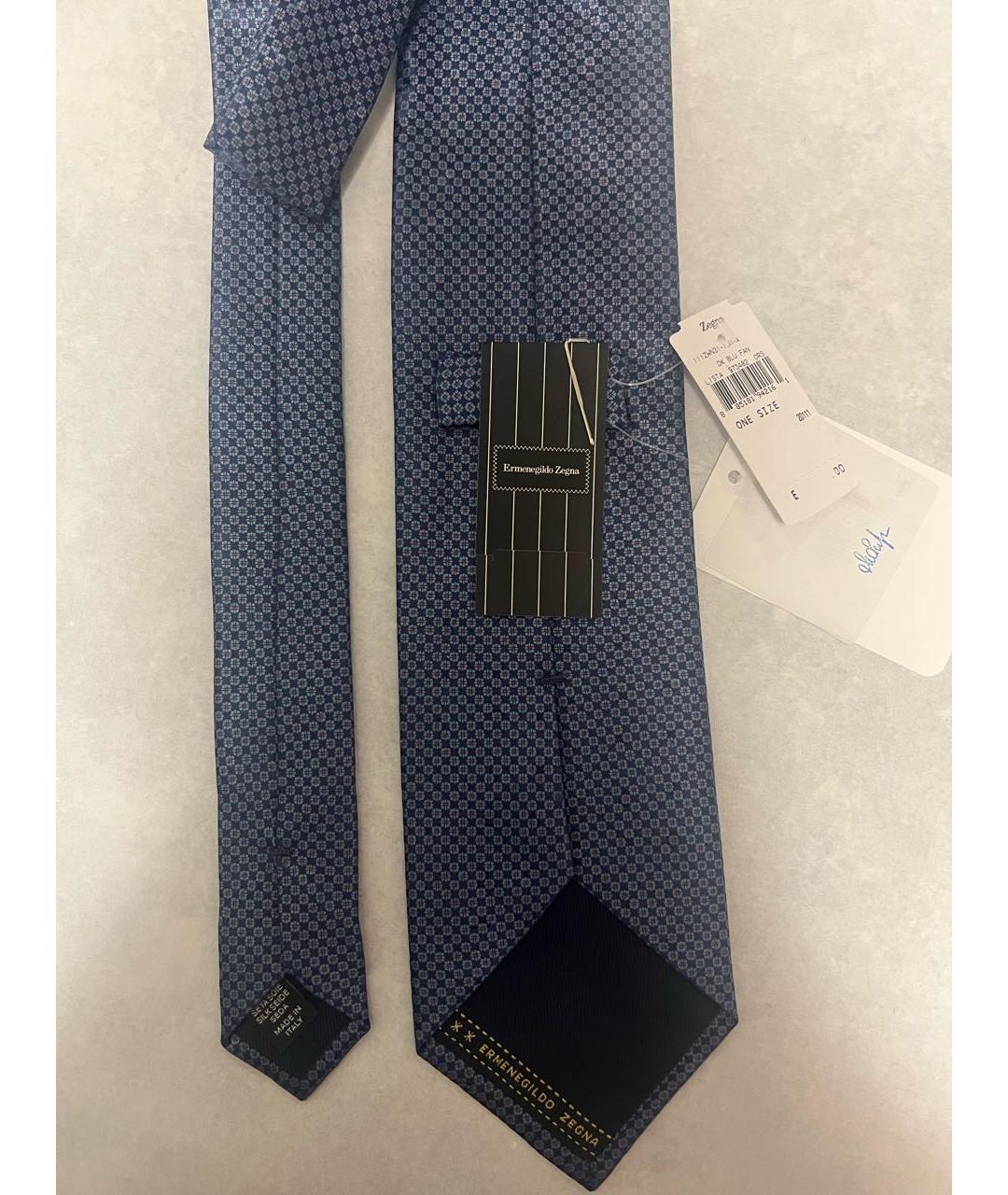 ERMENEGILDO ZEGNA XXX Темно-синий шелковый галстук, фото 3
