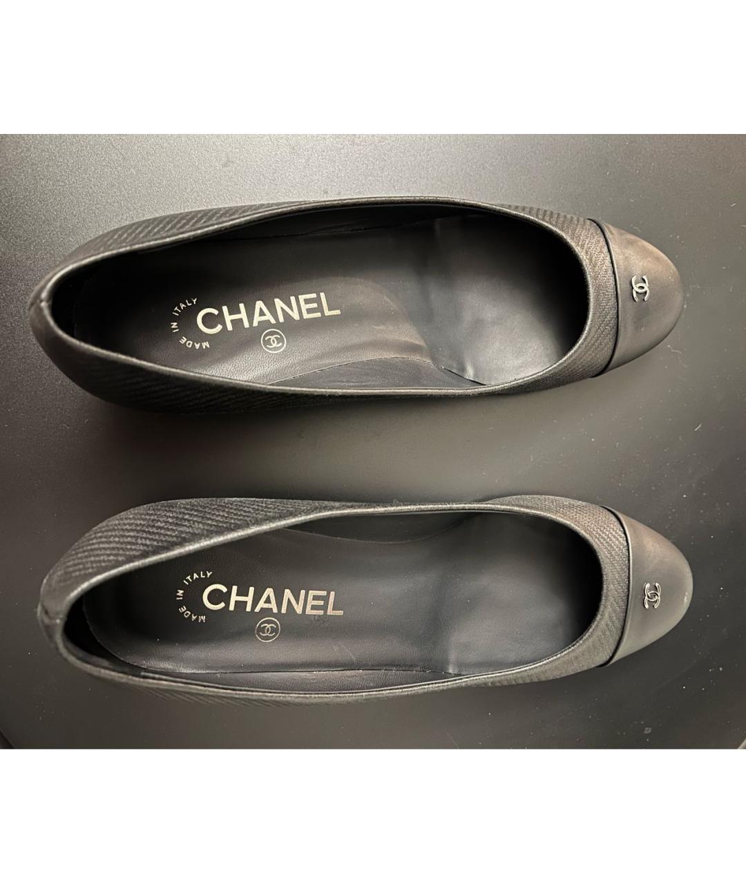 CHANEL Черные кожаные туфли, фото 2