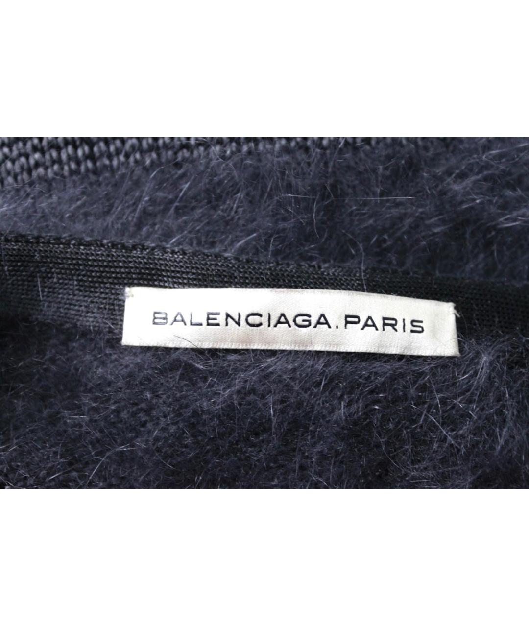 BALENCIAGA Черный полиамидовый кардиган, фото 4