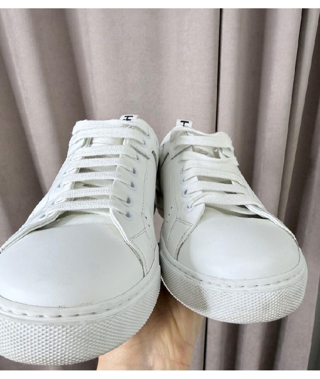 HUGO Белые кожаные кеды, фото 8