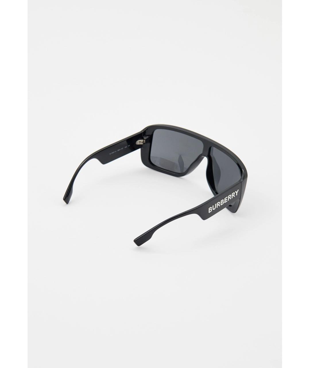 BURBERRY Черные пластиковые солнцезащитные очки, фото 6