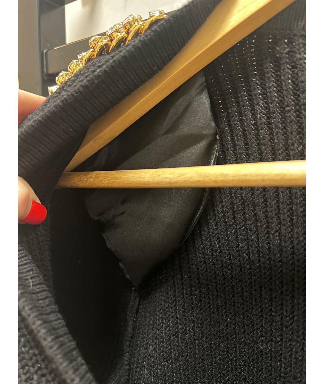 ELISABETTA FRANCHI Черное вискозное коктейльное платье, фото 6
