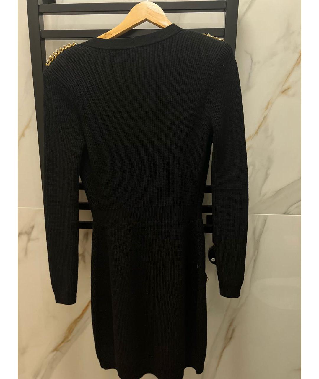 ELISABETTA FRANCHI Черное вискозное коктейльное платье, фото 2