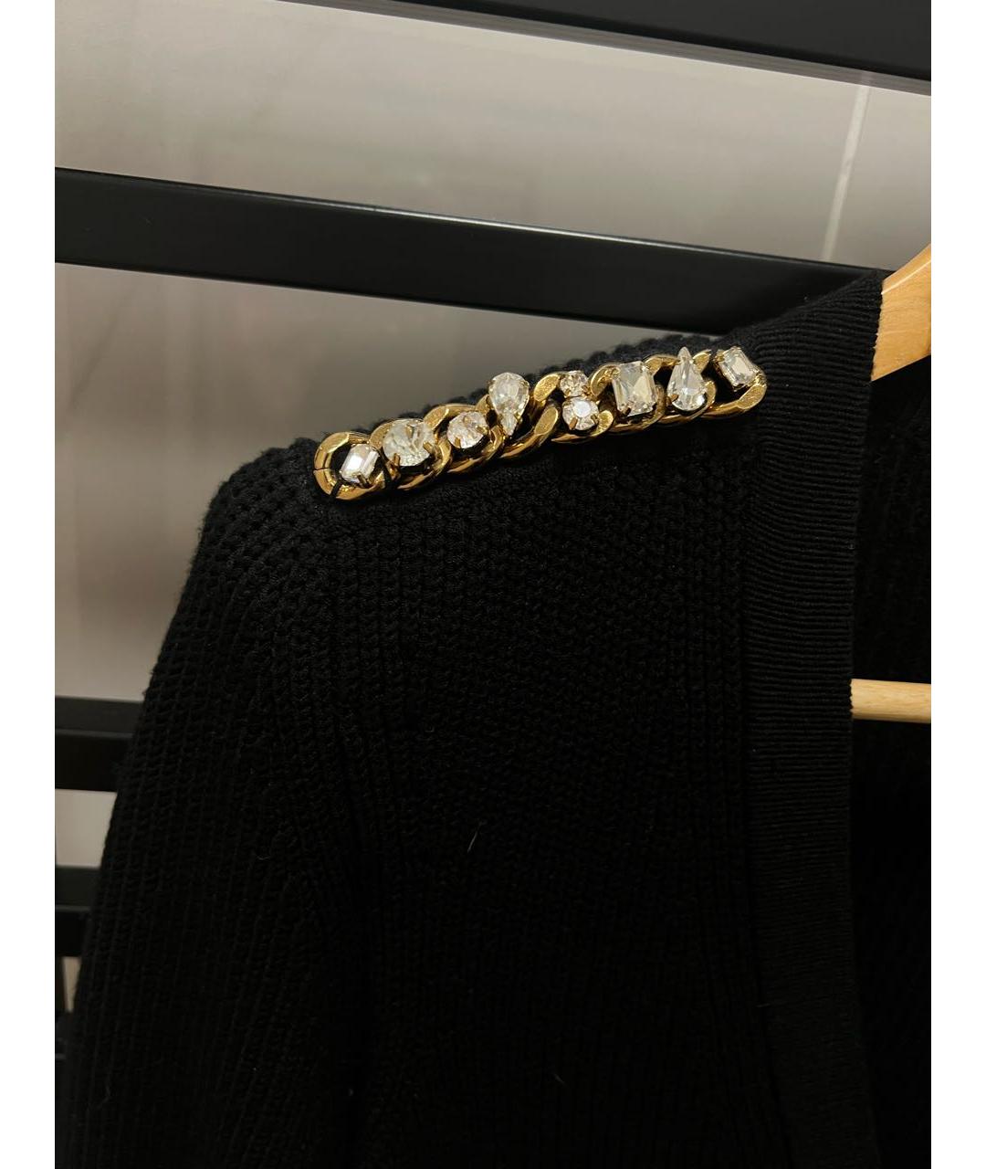ELISABETTA FRANCHI Черное вискозное коктейльное платье, фото 5