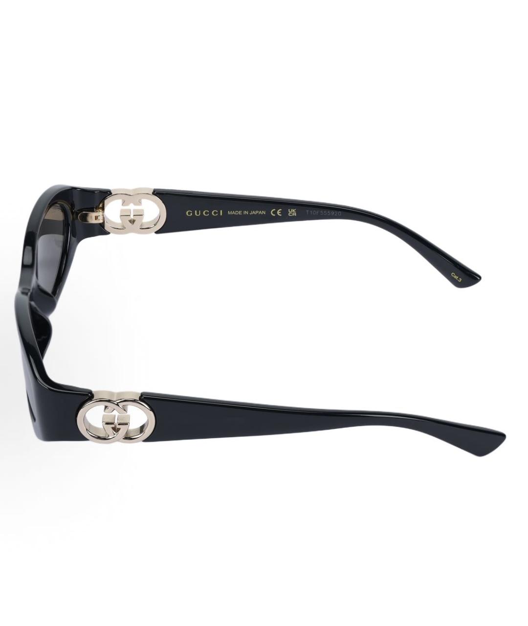GUCCI Черные пластиковые солнцезащитные очки, фото 3