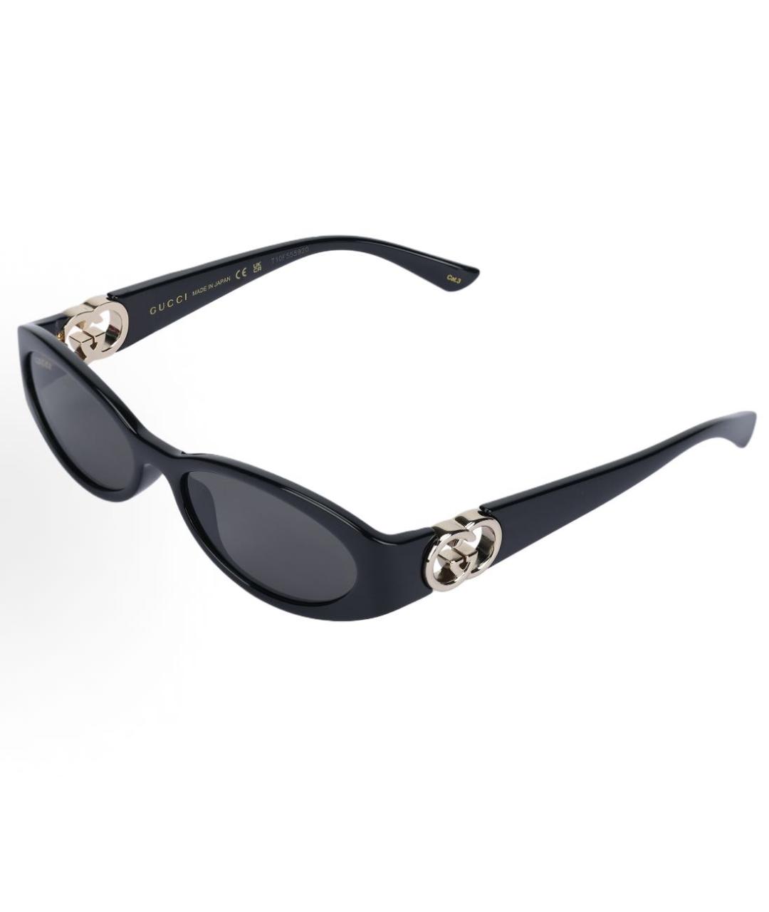 GUCCI Черные пластиковые солнцезащитные очки, фото 2