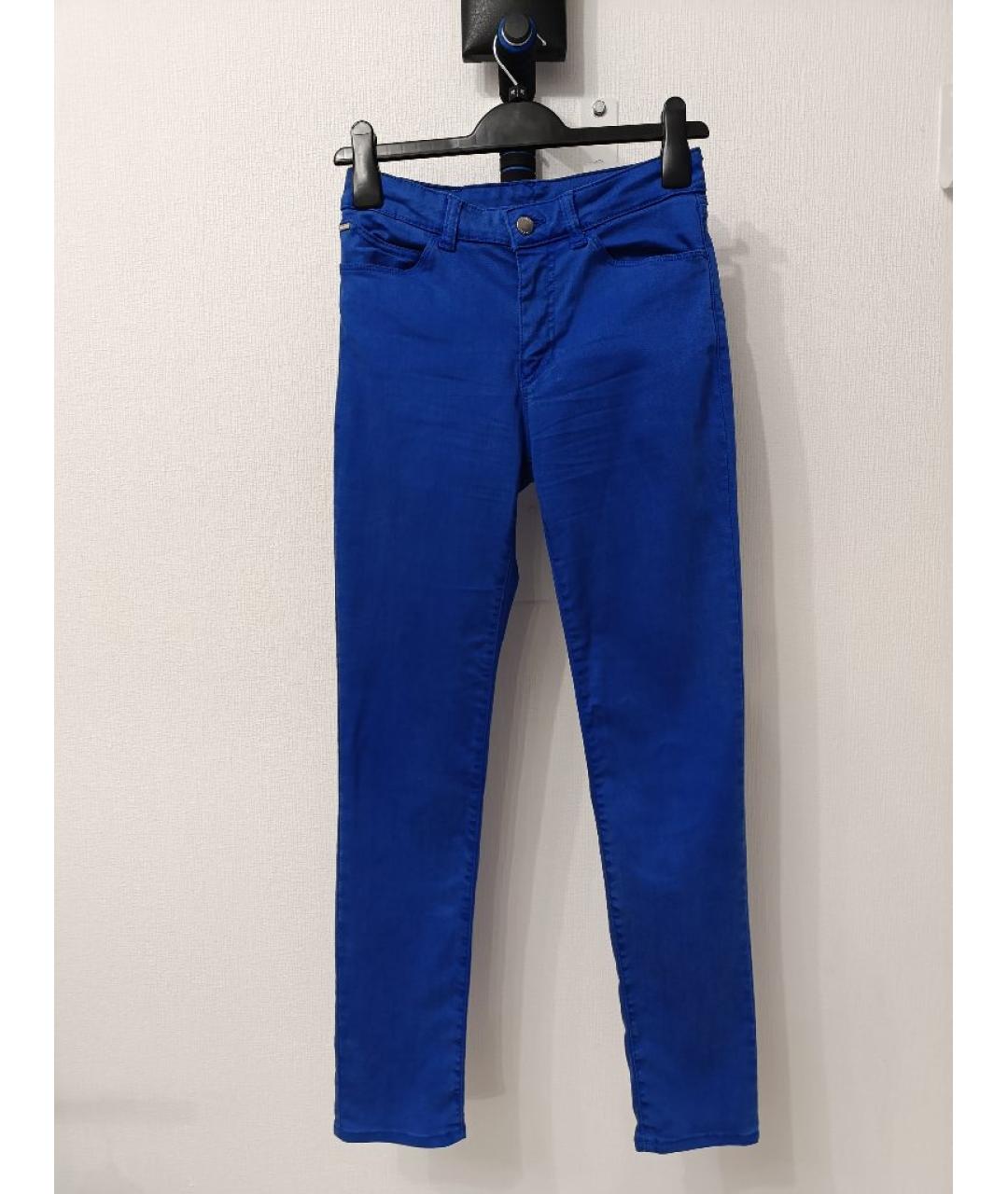 ARMANI JEANS Синие хлопко-лиоцелловые джинсы слим, фото 6