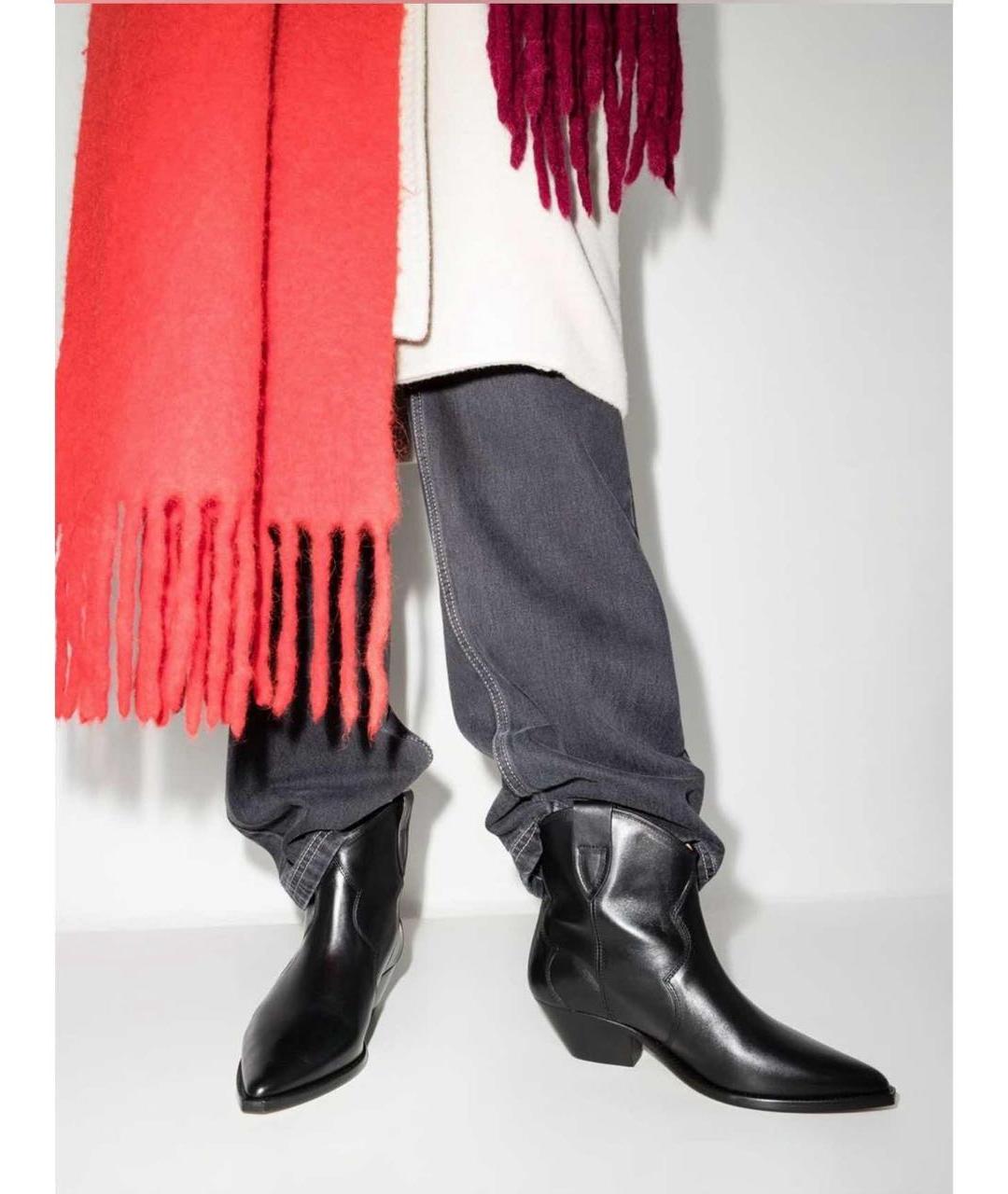 ISABEL MARANT Черные кожаные полусапоги, фото 6