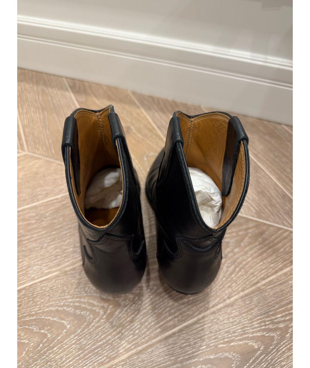 ISABEL MARANT Черные кожаные полусапоги, фото 3