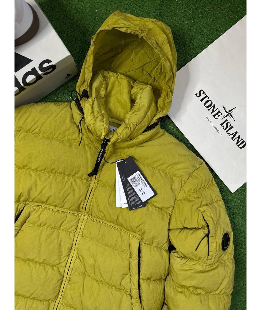 CP COMPANY Желтый полиамидовый пуховик, фото 5
