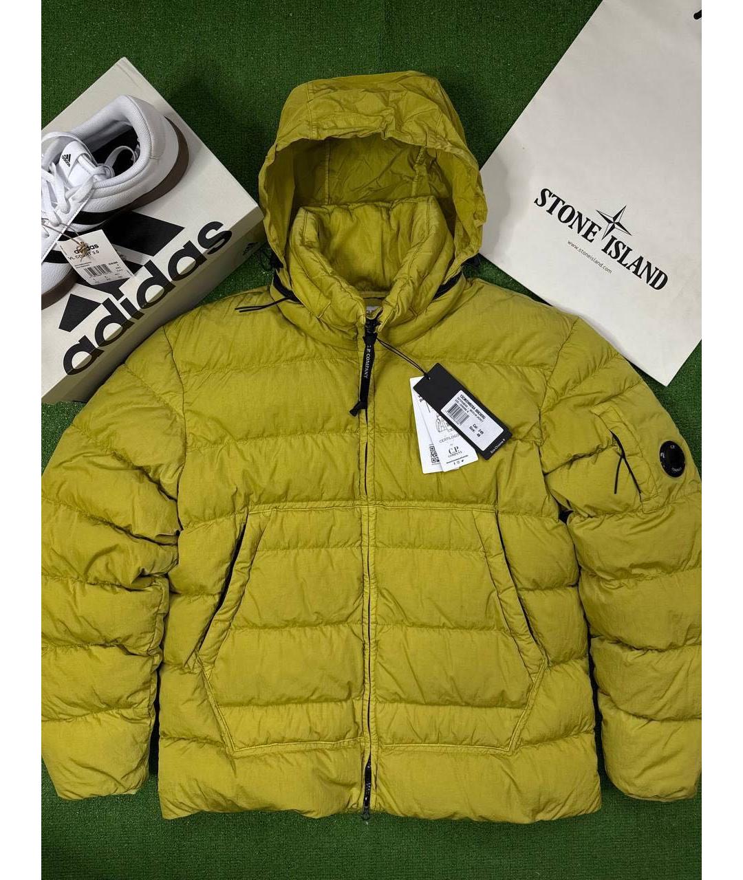 CP COMPANY Желтый полиамидовый пуховик, фото 2