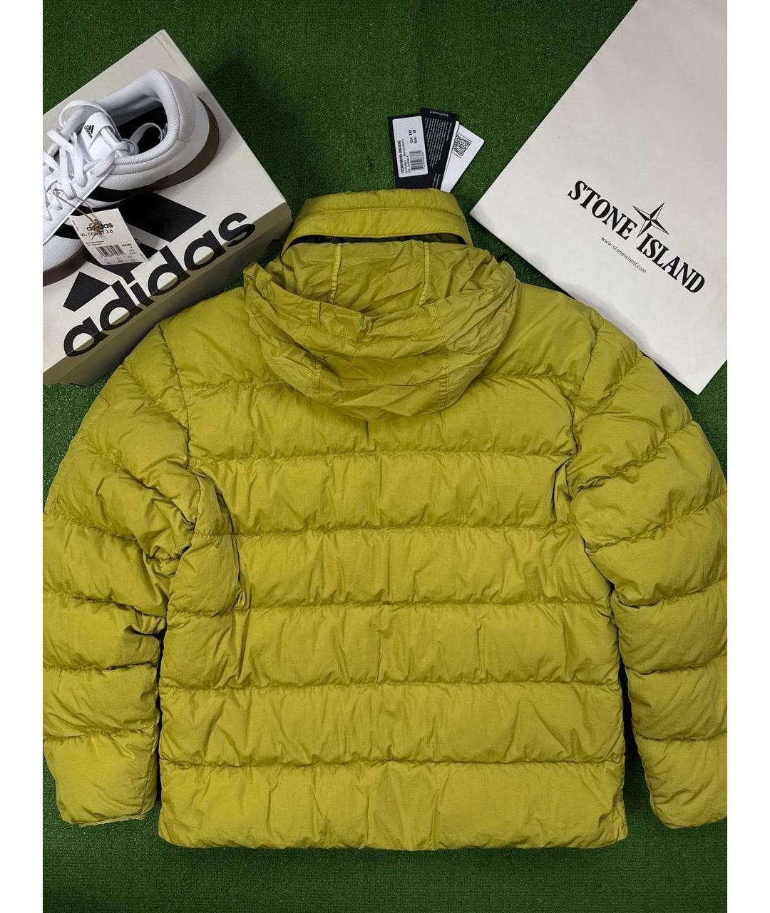 CP COMPANY Желтый полиамидовый пуховик, фото 3