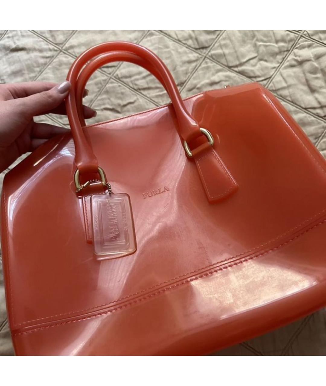 FURLA Оранжевая пляжная сумка, фото 4