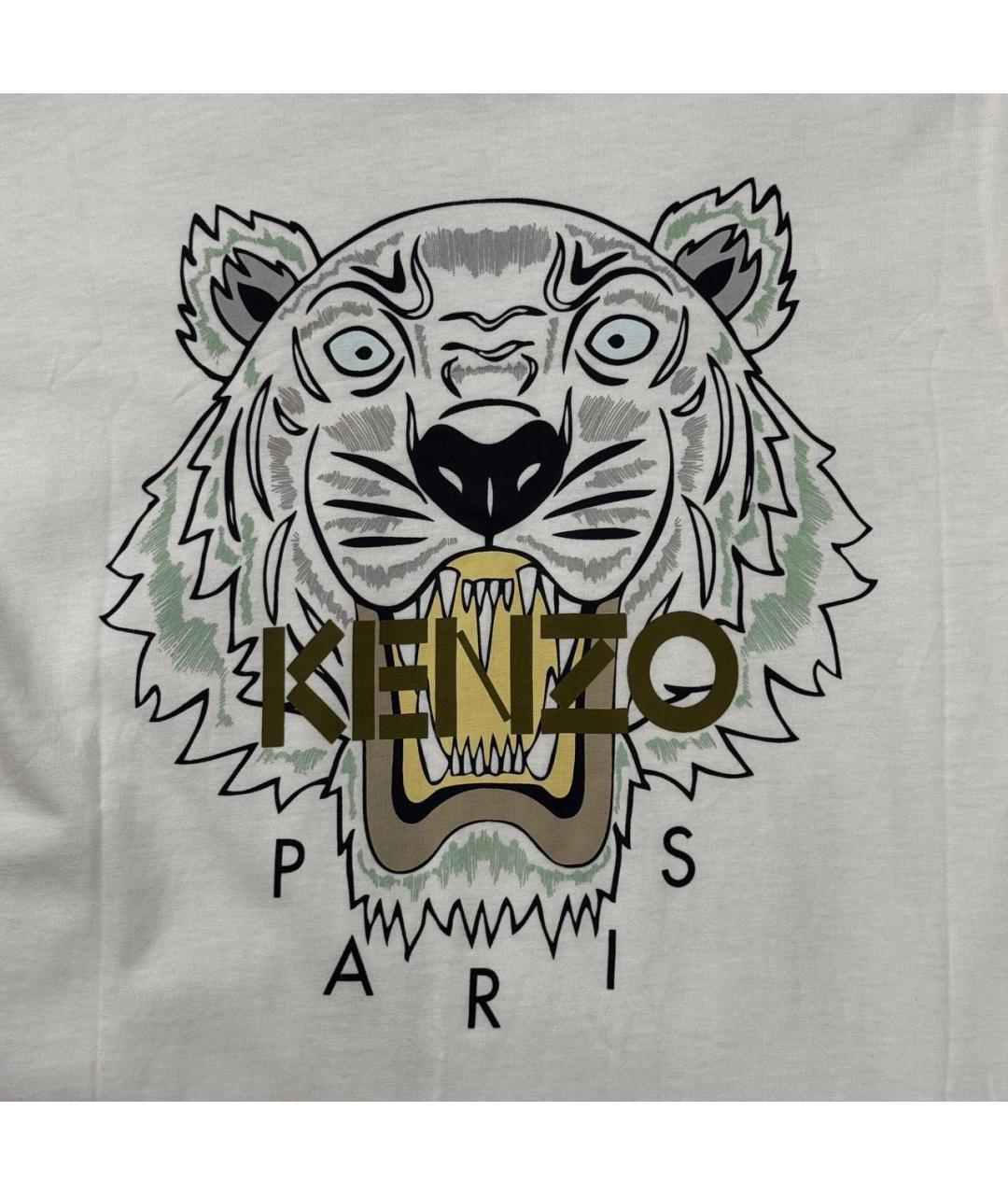 KENZO Белая хлопковая футболка, фото 2