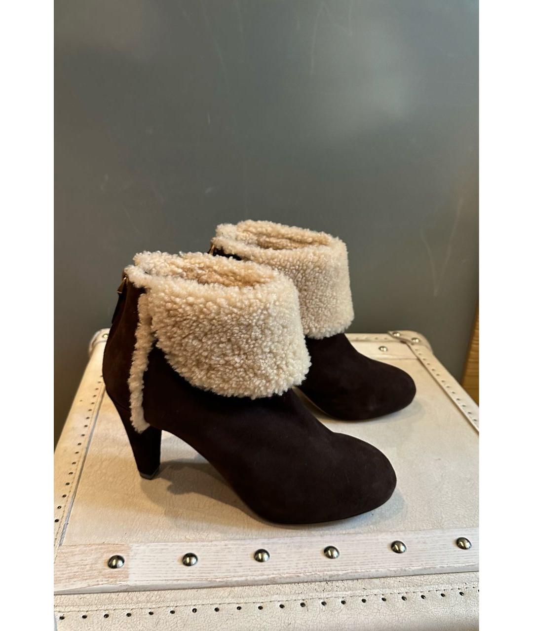 BALLY Коричневые замшевые ботильоны, фото 8