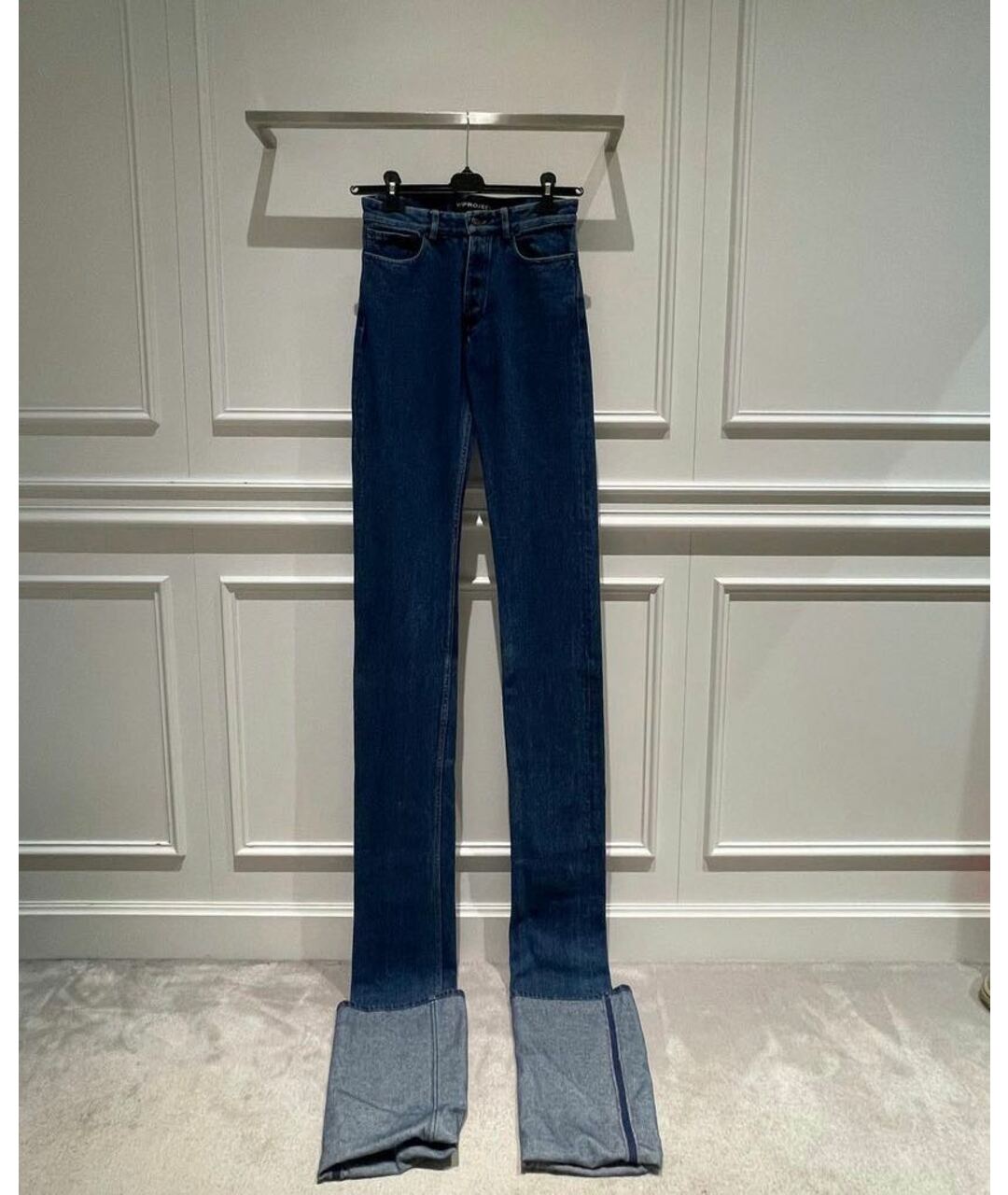 Y/PROJECT Синие прямые джинсы, фото 9