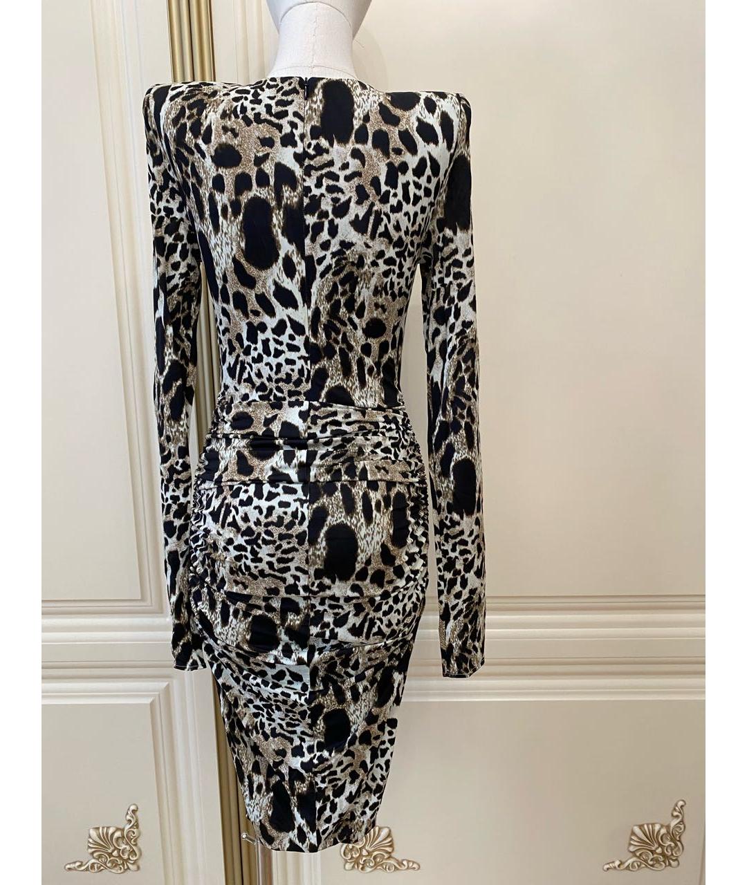 ALEXANDRE VAUTHIER Коричневое вискозное коктейльное платье, фото 4
