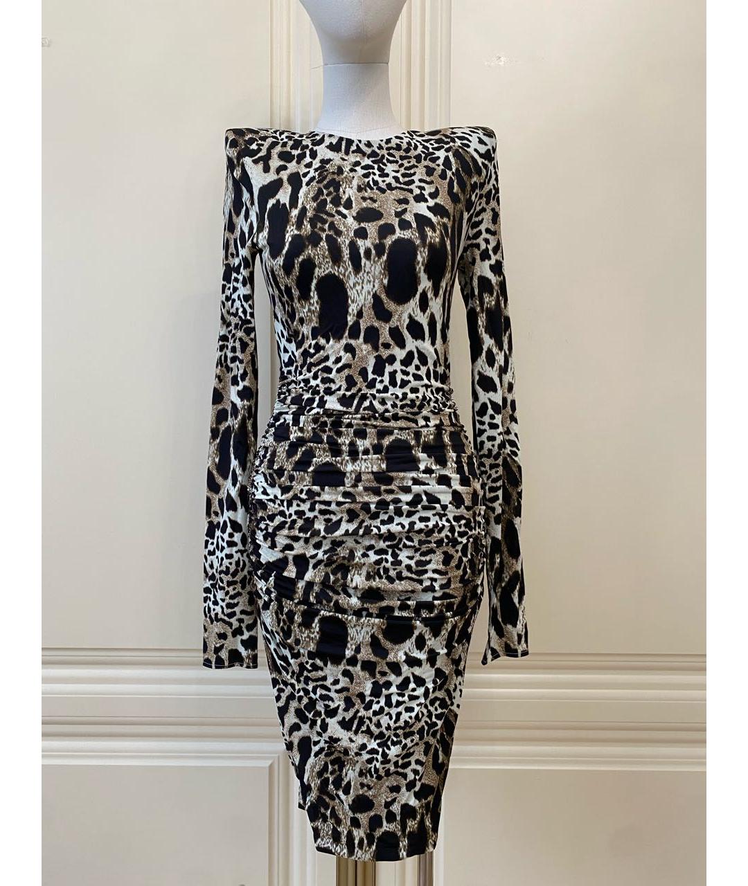 ALEXANDRE VAUTHIER Коричневое вискозное коктейльное платье, фото 9